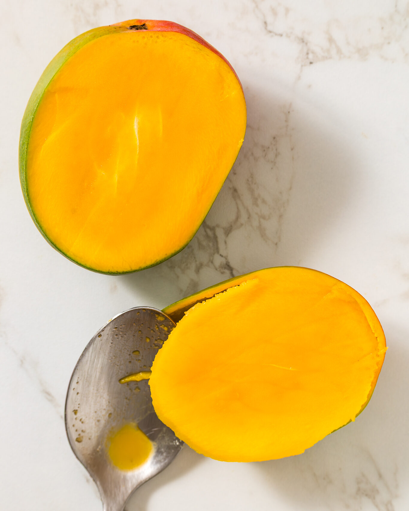cut open mango