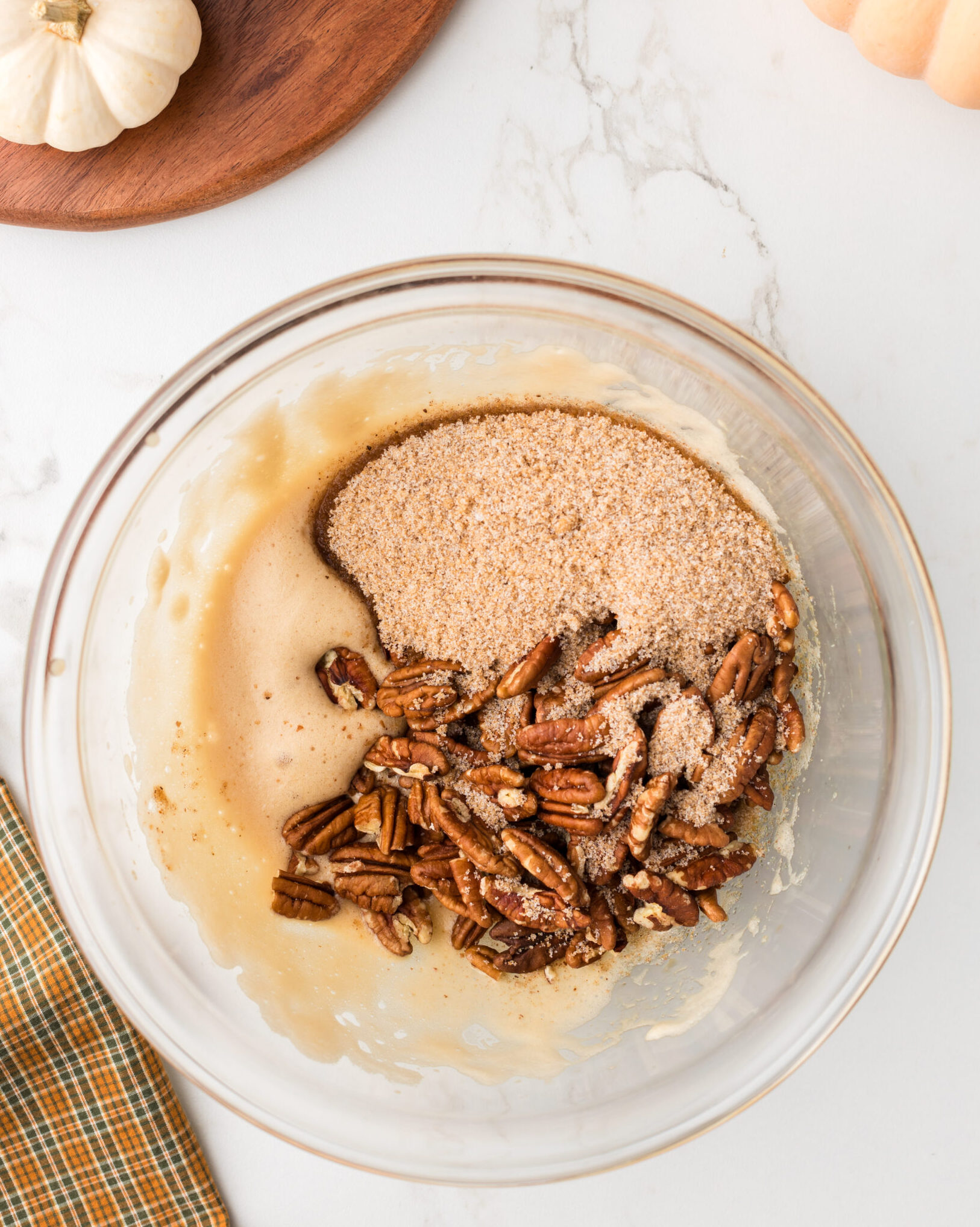 toasted pecans mixture